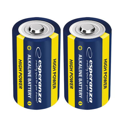 Baterie alkalická LR20 Esperanza 1,5V - EZB106 - 2-pack