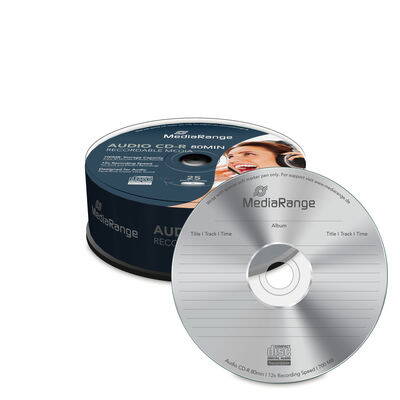 CD-R  Mediarange AUDIO 12x 700MB 80min 25 cake MR223