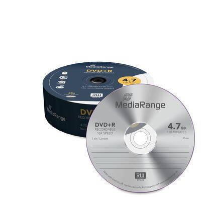 DVD+R Mediarange 4,7GB 25cake 16x MR404