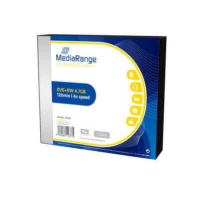 DVD+RW Mediarange 4,7GB 4x, slim box 5ks MR449