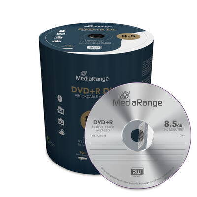 DVD+R Mediarange 8,5GB 100cake 8x DoubleLayer MR470