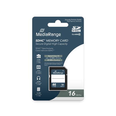 Secure Digital Card 16GB Mediarange Class 10 MR963