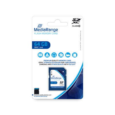  Secure Digital Card 64GB Mediarange Class 10 MR965