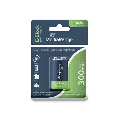 Nabíjecí baterie 9V Mediarange MRBAT124 8,4V/300mAh Ni-mh