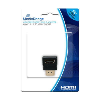 Spojka HDMI F-HDMI M 90° lomenná  Mediarange MRCS166