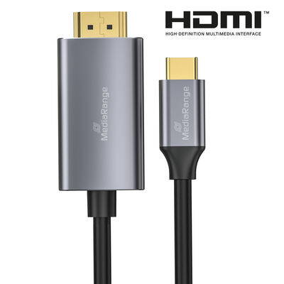 MediaRange USB Type-C® 3.2 Gen. 1x1 auf HDMI™ Video-Adapterkabel 1,8m MRCS217