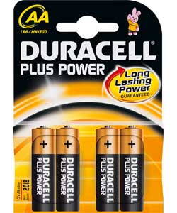 Alkalické baterie Duracell Plus Power AA 1,5V 4ks - cena za 4ks