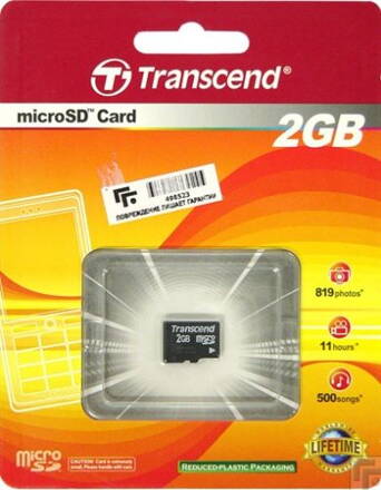 Secure Digital Card micro Transcend 2GB 
