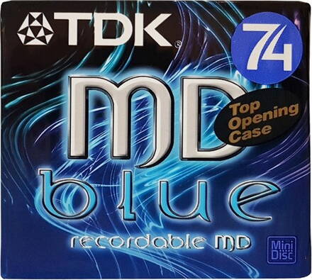 Minidisc TDK 74MD color - modrý