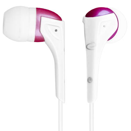 Sluchátka do uší - špunty, Esperanza EH127, bílo-růžová