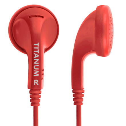 Sluchátka do uší - pecky, Titanum TH108R, červená