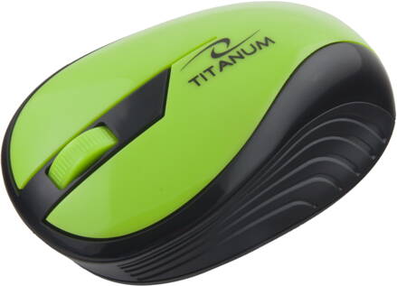 Bezdrátová optická myš Titanum RAINBOW TM114G 1000 DPI, 2.4GHz, USB, zelená