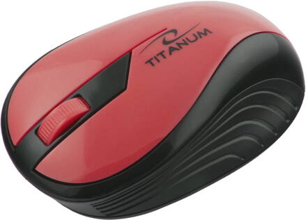 Bezdrátová optická myš Titanum RAINBOW TM114R 1000 DPI, 2.4GHz, USB, červená