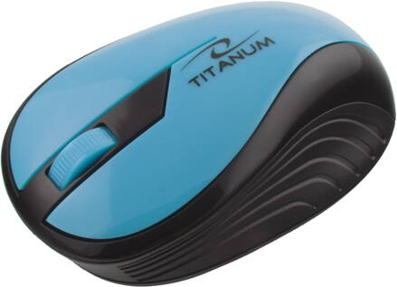 Bezdrátová optická myš Titanum RAINBOW TM114T 1000 DPI, 2.4GHz, USB, tyrkysová