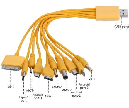 USB univerzální dobíjecí kabel