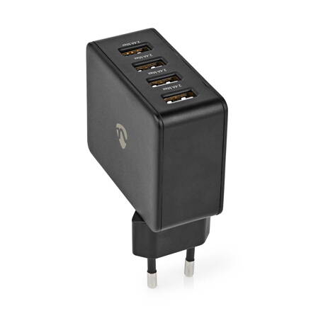 Síťová nabíječka SWEEX 4x výstup 4.8A, USB černá - CH-007WH