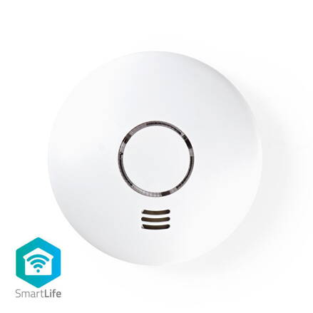 SmartLife Detektor Kouře  Wi-Fi | Napájení z baterie | Životnost snímače: 10 rok | EN 14604 | Max. životnost baterie: 24 měsíce | Android™ / IOS | 85 dB | Bílá