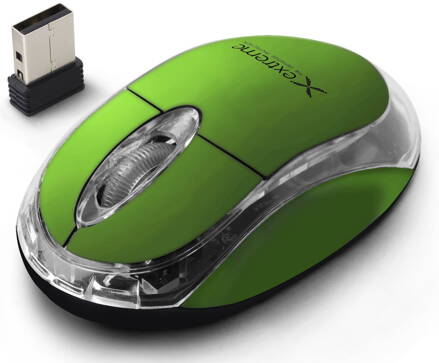 Bezdrátová optická myš Extreme XM105G HARRIER 3D 1000 DPI, 2.4GHz, USB, zelená