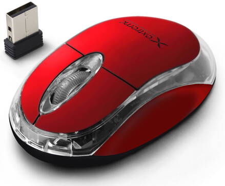 Bezdrátová optická myš Extreme XM105R HARRIER 3D 1000 DPI, 2.4GHz, USB, červená