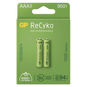 Nabíjecí baterie, AAA (HR03), 1.2V, 1000 mAh, GP, krabička, 2-pack