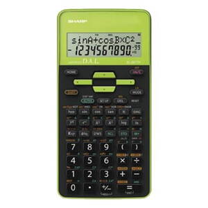Sharp Kalkulačka EL-531THGR, černo-zelená, školní