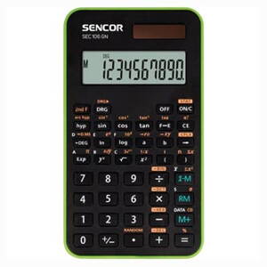Sencor Kalkulačka SEC 106 GN, zelená, školní, desetimístná, zelený rámeček