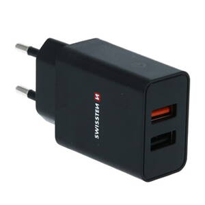 Síťový adaptér SWISSTEN 23W, 2 porty, USB-A