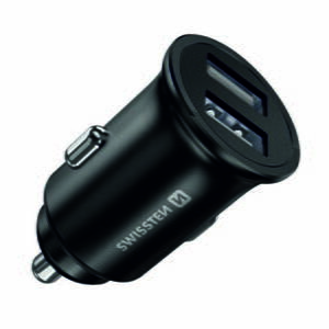 Adaptér do auta SWISSTEN 24W, 2 porty, USB-A