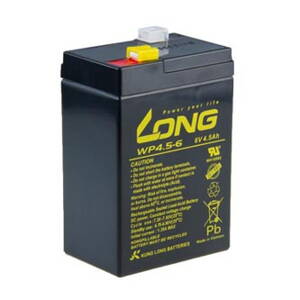 Long olověný akumulátor F1 pro UPS, EZS, EPS, 6V, 4,5Ah, PBLO-6V004,5-F1A