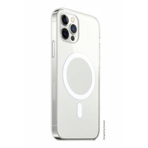 Pouzdro Clear Jelly na iPhone 13, transparentní, pevný plast, dobíjení MagSafe, MagStick, Swissten