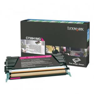 Lexmark originální toner C736H1MG, magenta, 10000str., high capacity, return, Lexmark C736, X736, X738, O