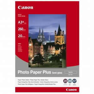 Canon Photo Paper Plus Semi-Glossy, foto papír, pololesklý, saténový typ bílý, A3+, 13x19", 260 g/m2, 20 ks, SG-201 A3+, inkoustov