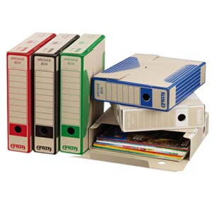 Box archivační, A4, 75mm, bílý, Emba