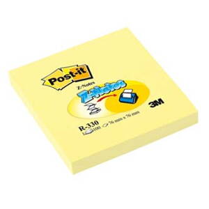 Blok samolepicí, 76 x 76mm, žlutý, 6x100listů,cena za 1ks, typ Z", 3M