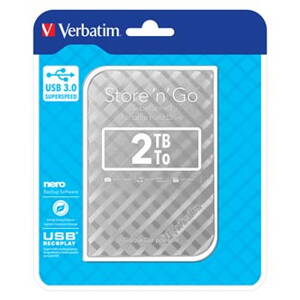Verbatim externí pevný disk, Store N Go, 2.5", USB 3.0 (3.2 Gen 1), 2TB, 53198, stříbrný