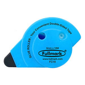 Lepicí roller permanent, fluorescentní modrý, 6mm x 18m, Fullmark