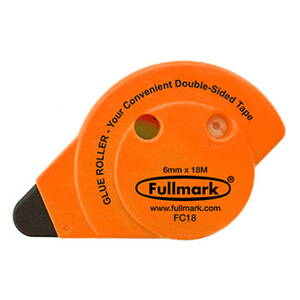 Lepicí roller permanent, fluorescentní oranžový, 6mm x 18m, Fullmark