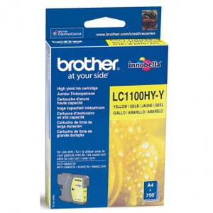 Brother originální ink LC-1100HYY, yellow, 750str., high capacity, Brother DCP-6690CW, MFC-6490CW