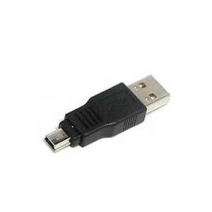Redukce, (2.0), USB A (2.0) M-USB mini (2.0) M 5 pin, 0, černá, Logo