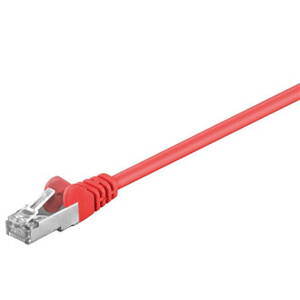 FTP patchcord, Cat.5e, RJ45 M-0.25m, stíněný, červený, economy