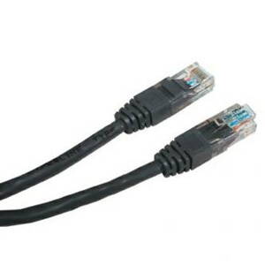 UTP patchcord, Cat.5e, RJ45 M-1m, nestíněný, černý, economy