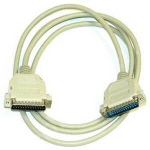 Datový kabel paralelní, 25 pin M- 25 pin M, 2m, laplink, šedý