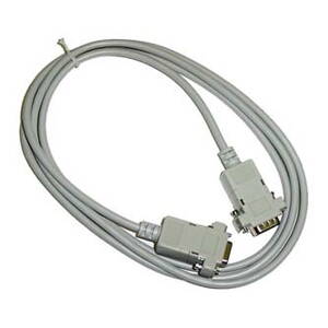 Datový kabel sériový, 9 pin F- 9 pin F, 2m, šedý, křížený