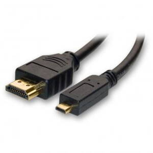 Kabel HDMI M- HDMI (micro) M, HDMI HIGH SPEED with ETHERNET, 1m, černá