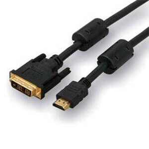 Kabel DVI (18+1) M- HDMI M, 3m, černá, Logo, blistr