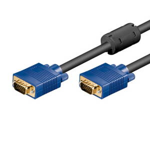 Kabel VGA (D-sub) M- VGA (D-sub) M, VGA, 10m, zlacené kontakty, stíněný, černá