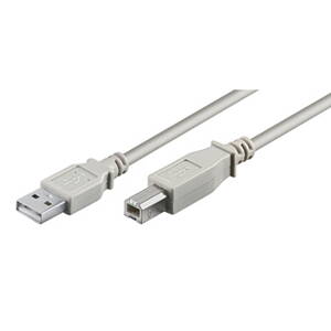 Kabel USB (2.0), USB A M- USB B M, 0.8m, šedý