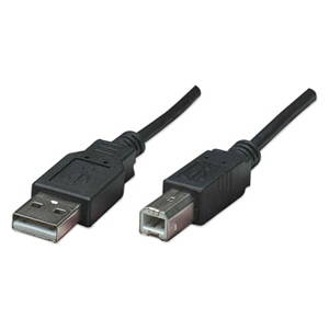 Kabel USB (2.0), USB A M- USB B M, 1.8m, černý, Logo, blistr