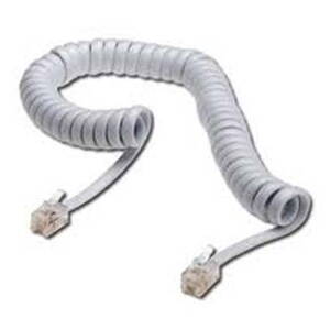 Telefonní kabel, RJ10 M-4m, kroucený, bílý, pro ADSL modem, economy