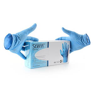 Jednorázové rukavice 7"/S, modré, 100ks, nitril, Stern